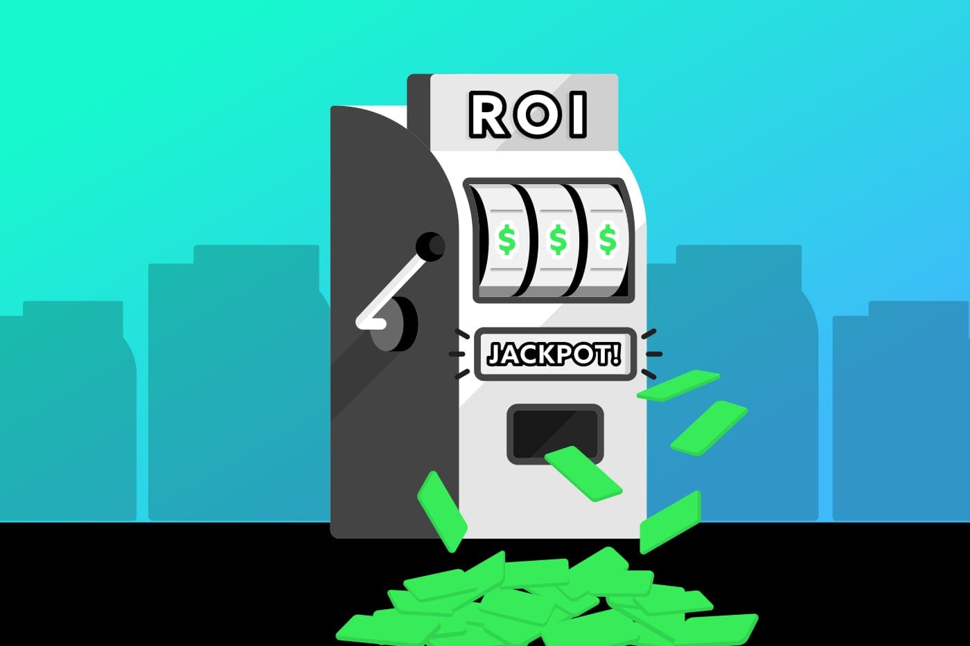 Graphic illustrates hitting an ROI jackpot
