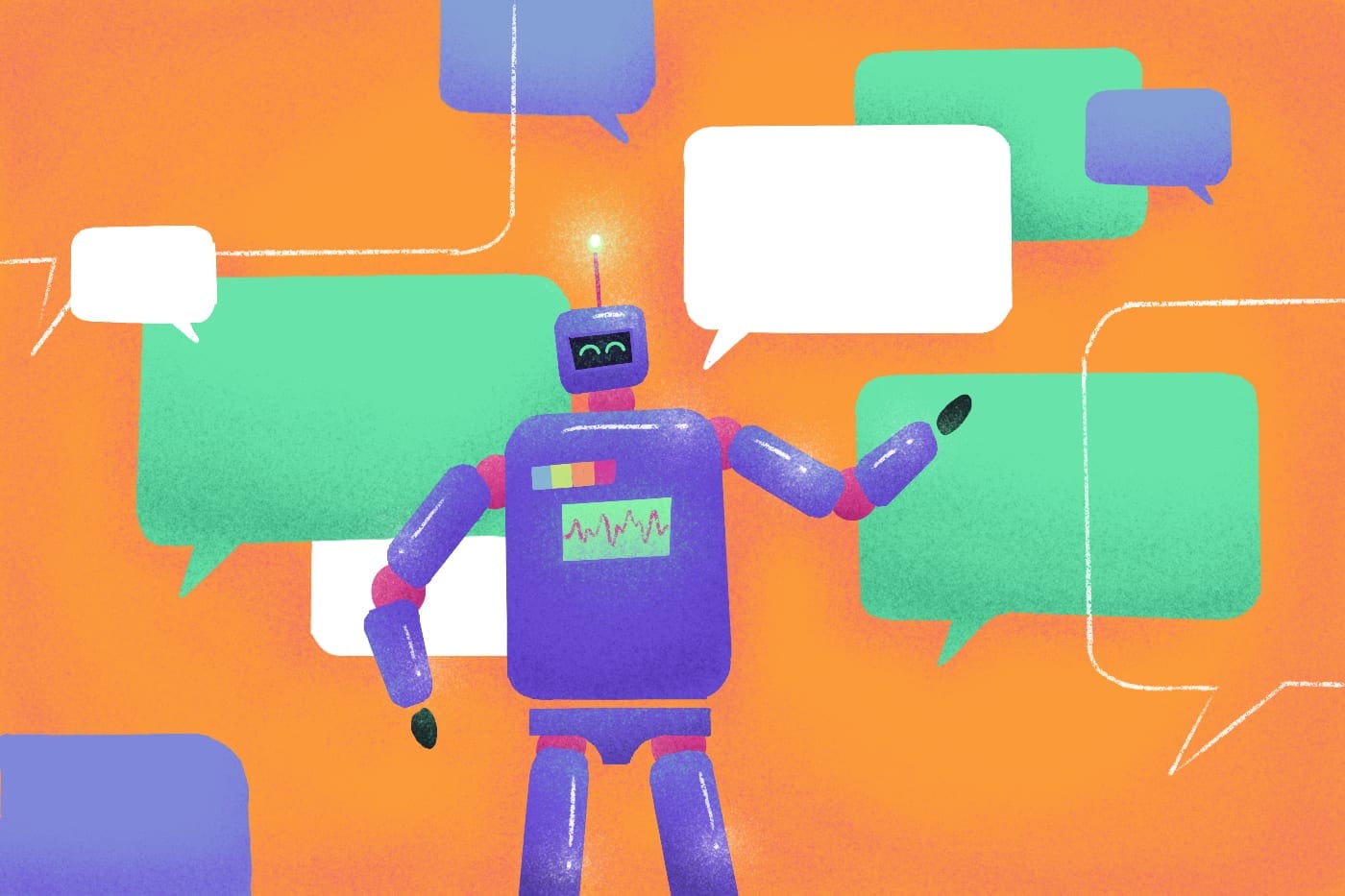 Chatbot engaging with users on a website