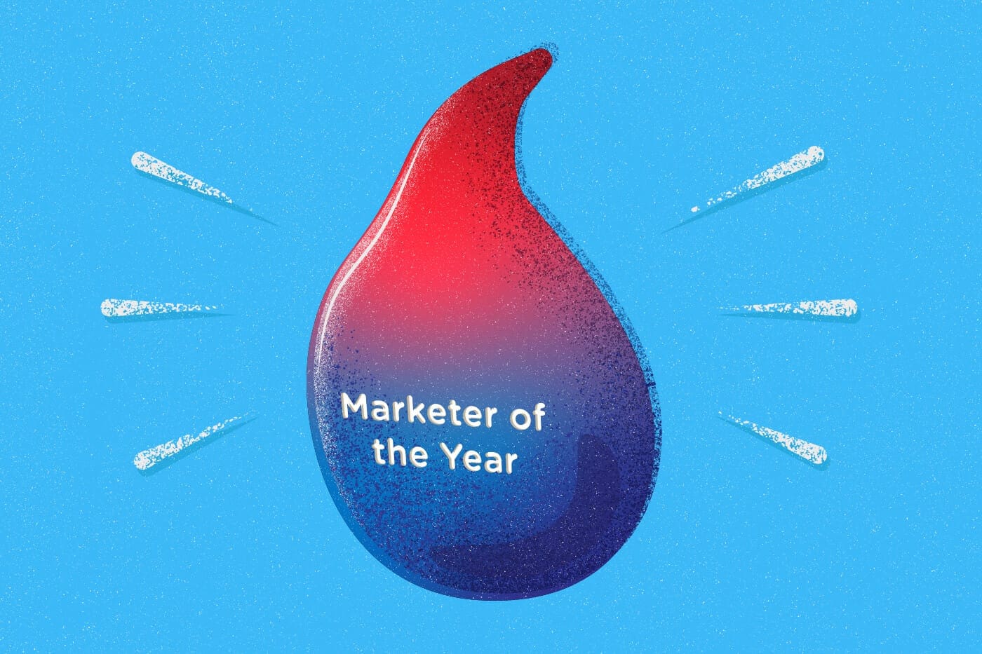 Beautiful picture of the Marketer of the Year award given to Big Sea