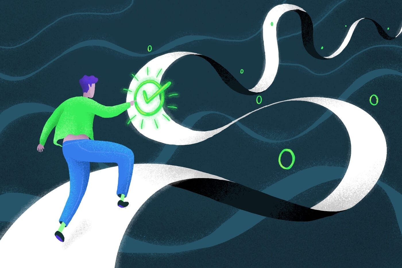 Person with a checklist making sure they are following marketing compliance