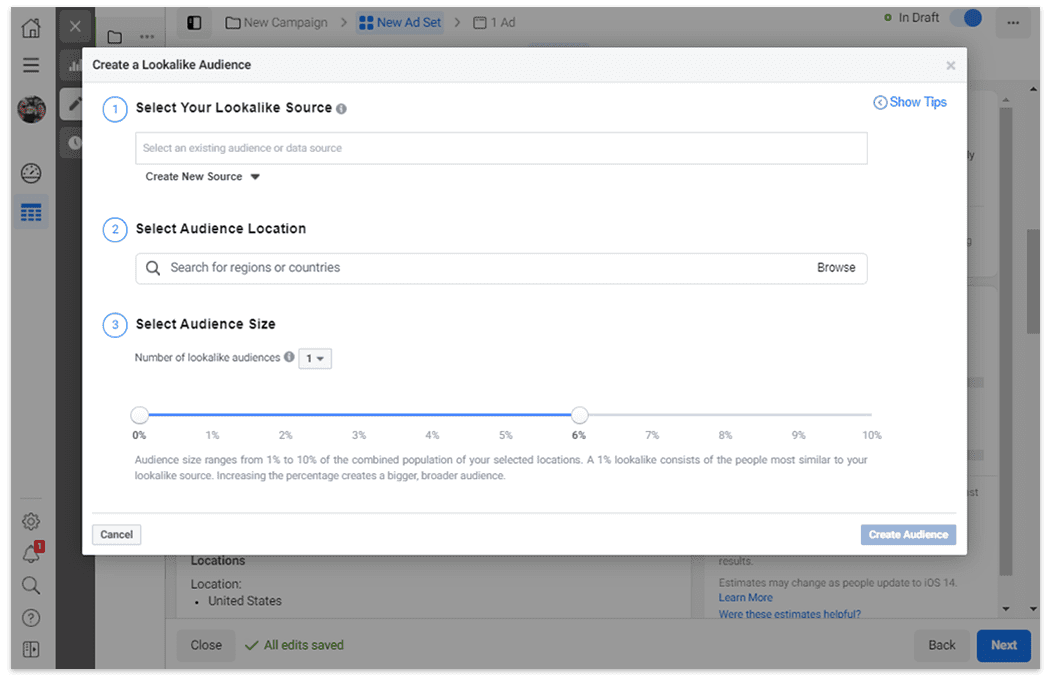 Lookalike audience setup