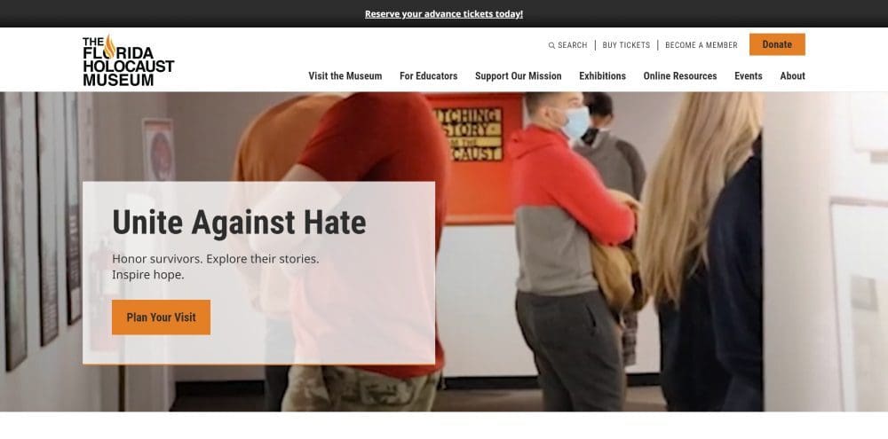 The Florida Holocaust Museum homepage