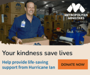 Metropolitan Ministries hurricane banner ad