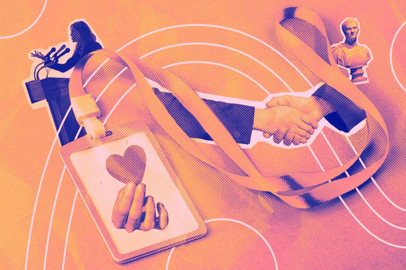 Networking at a nonprofit conference