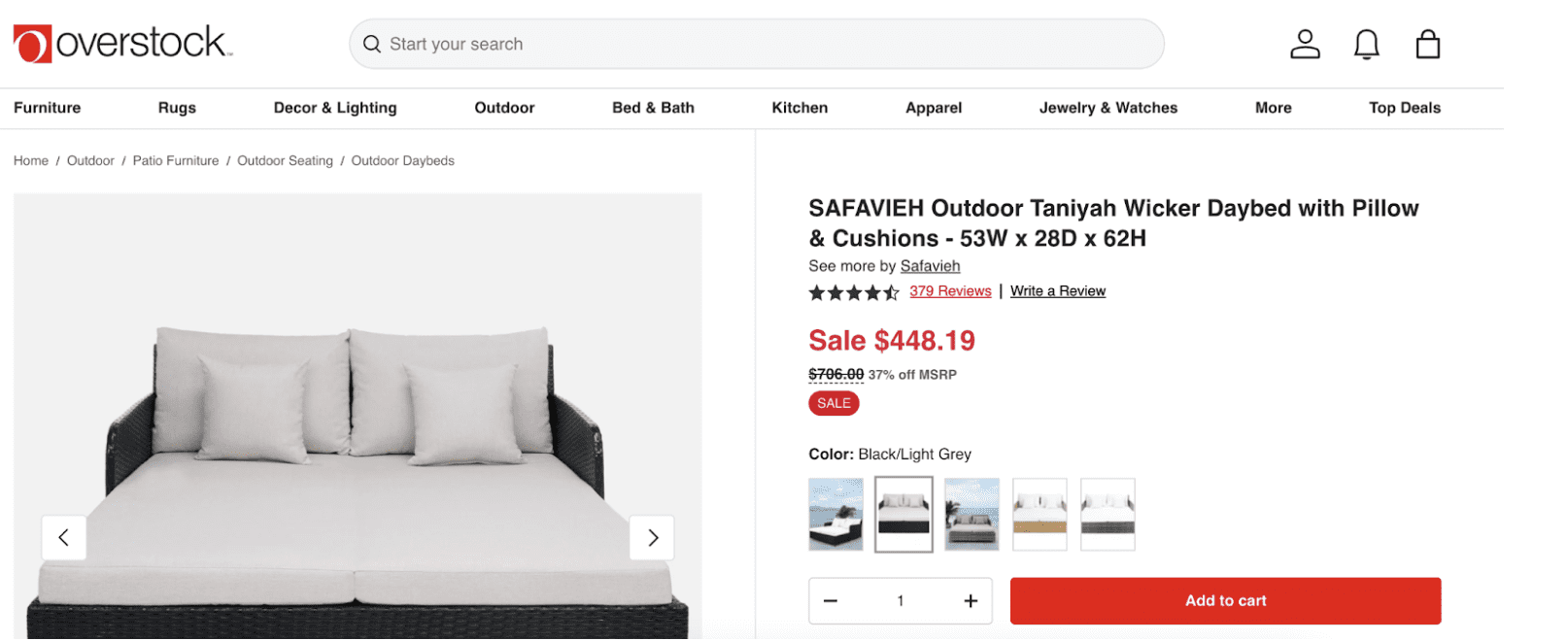 An example of how to use to breadcrumbs for wayfinding