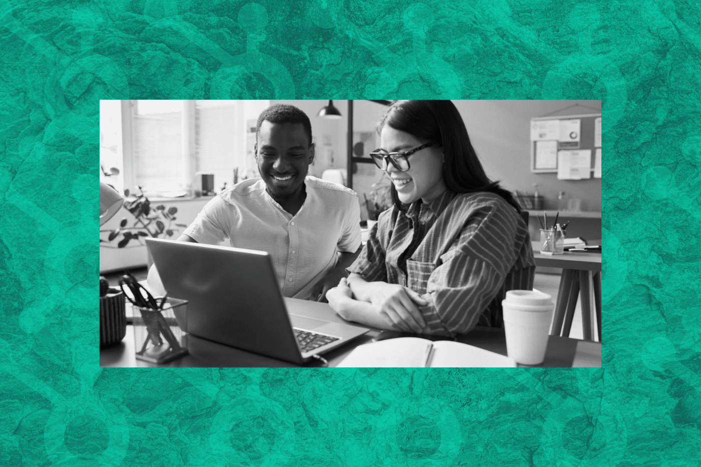 Co-workers sharing in the success of automating their marketing work with HubSpot AI.